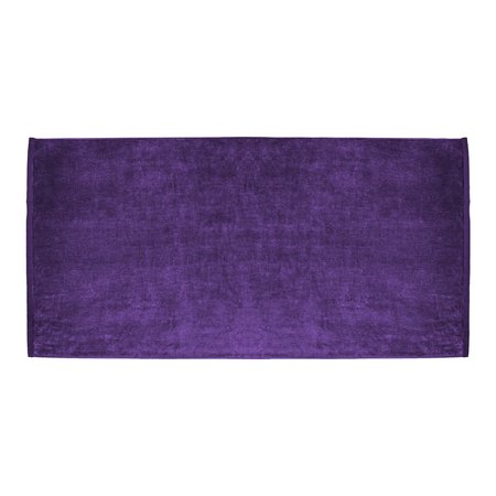 TOWELSOFT Large Terry Velour 100% Ring Spun Cotton Beach Towel-Purple HOME-BV1108-PRPL